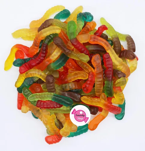 Miniatura 7 de Smarty Stop Gummy Worm Candy - Bocadillo comestible de confitería con sabor a fruta (gusano aguamarina, 2 libras (paquete de 1))