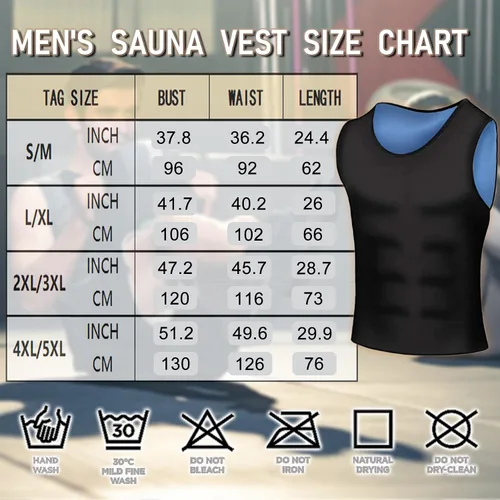 Miniatura 6 de Chaleco de Sauna para Hombres Entrenador de Cintura, Camiseta de Traje de Sauna Sudorífero para Hombres sin Mangas Camiseta sin Mangas de Compresión