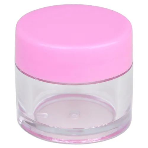 Miniatura 6 de Beauticom - Tarros de plástico transparente de pared gruesa a prueba de fugas, 0.25 oz/0.2 fl oz (cantidad: 12 paquetes) con tapas rosas