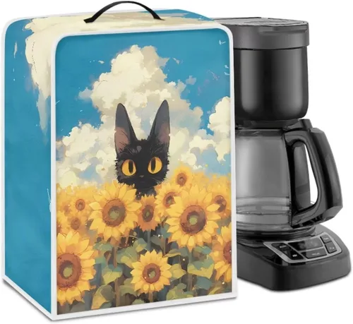 Miniatura 25 de Cubiertas para máquina de café con mango superior, resistentes a las manchas, para mezclador, compatible con la mayoría de cafeteras