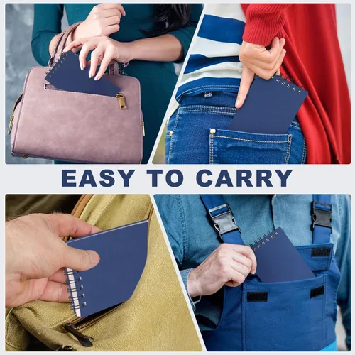 Miniatura 6 de Tenceur 100 piezas de cuadernos de bolsillo pequeños a granel, 3 x 5 pulgadas, cuadernos de notas en espiral mini con tapa superior, cuadernos