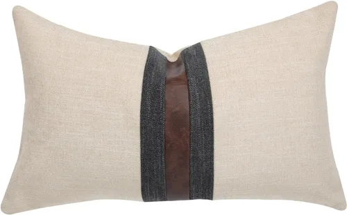 Miniatura 24 de Fundas de almohada decorativas de granja para exteriores para sofá, cama, funda de almohada de piel sintética marrón, funda de almohada de Beige