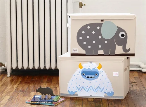 Miniatura 3 de 3 Sprouts Cofre grande de juguetes para niños con tapa y asas, contenedor plegable de almacenamiento de juguetes, caja/caja/cesta organizadora
