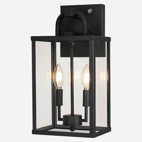 Miniatura 10 de PARTPHONER Luminarias Modernas para Exteriores con Sensor de Anochecer a Amanecer, Paquete de 2, Aplique de Pared Exterior de 15" Impermeable
