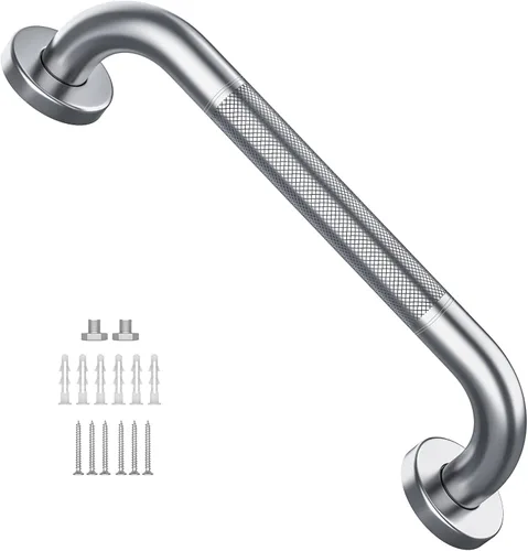Barra de agarre antideslizante de 12 pulgadas para ducha, Munzong, barra de baño de acero inoxidable, barra de equilibrio de baño satinada con