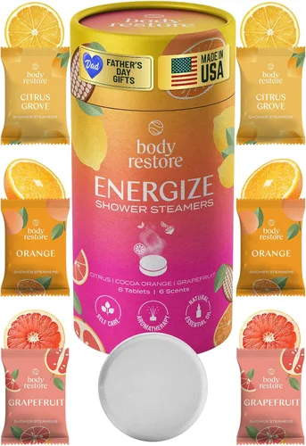 Miniatura 14 de Body Restore Shower Steamers - Paquete de 15 unidades de aromaterapia, regalo del día del padre para papá, regalos de spa de lujo para hombres