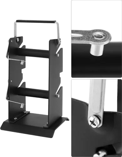 Miniatura 5 de QWORK Paquete de 2 Dispensadores de Carrete de Soldadura Doble, Soporte de Carrete de Soldadura, Dispensador de Carrete Portarrollos Ajustable