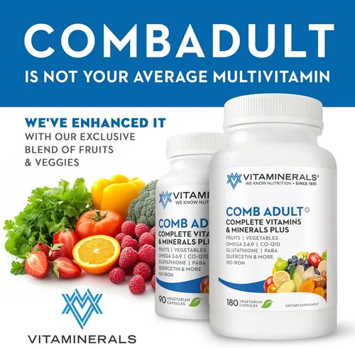 Miniatura 5 de Vitaminerals CombAdult - Fórmula integral de vitaminas y minerales Sin OMG Cápsulas vegetales (90)
