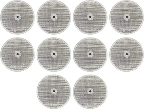 Miniatura 12 de All Star Truck Parts Reflector redondo clase A de 3-3/16 pulgadas con orificio de montaje central, paquete de 2 para remolques, camiones