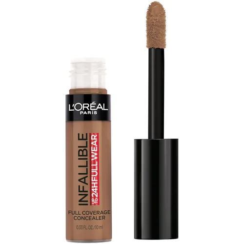 Miniatura 23 de L'Oreal Paris Makeup Infalible Full Wear Corrector mate impermeable, cobertura completa, tono de piel medio (Honey), 0.33 fl oz 415 MIEL