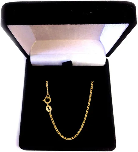 Miniatura 5 de JewelStop - Cadena de oro amarillo macizo de 10 quilates (0.067in), color amarillo