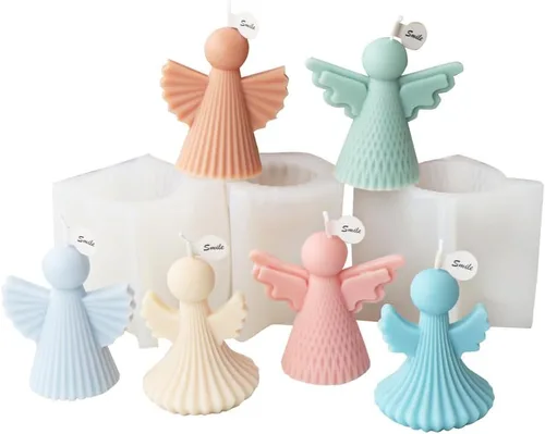 Miniatura 9 de Cestony Moldes de silicona con forma de pilar de torre de esqueleto 3D de Halloween para hacer velas, velas de resina, aromaterapia, cera de jabón