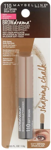 Miniatura 2 de Maybelline New York Brow Drama Shaping Chalk Power, marrón oscuro, 0.035 onzas líquidas
