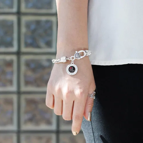 Miniatura 3 de Inspired Silver - Pulsera de plata con colgante circular con circonita cúbica