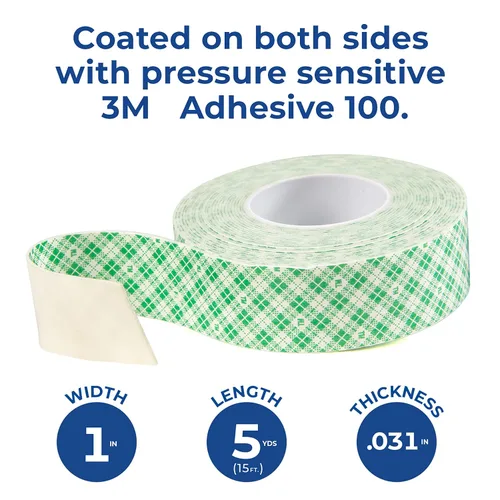 Miniatura 3 de 3M Cinta de espuma de uretano de doble capa 4032 adhesivo duradero de doble cara (1 pulgada x 5 yardas) Cinta de espuma de uretano de doble capa