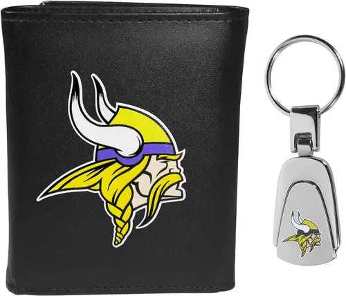 Miniatura 11 de Siskiyou Sports NFL unisex Tri-fold Wallet & Steel Key Chain