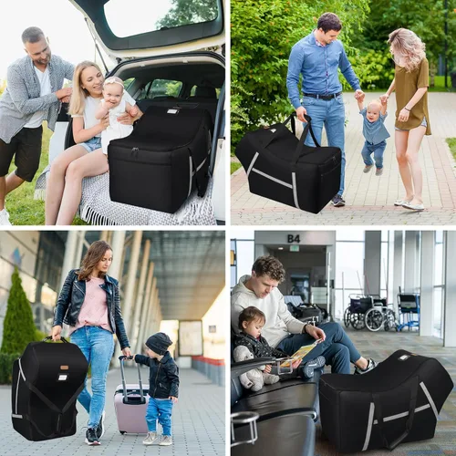 Miniatura 7 de Bolsa de viaje para asiento de automóvil infantil para avión, compatible con todos los asientos y bases de automóvil Nuna Pipa, Chicco KeyFit 30