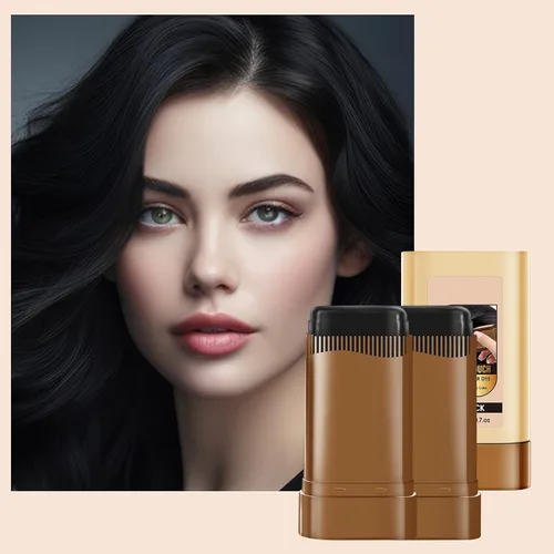 Miniatura 2 de Barra de color para el cabello, tinte para cabello gris, impermeable y resistente al sudor, cobertura uniforme y efectiva, fácil de usar, fórmula
