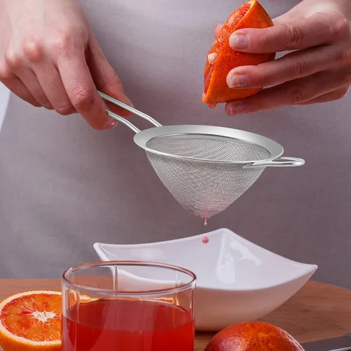 Miniatura 6 de TeamFar Colador de malla fina, colador de té de acero inoxidable de 3.3 pulgadas, colador de barra pequeña cónica de malla para cóctel, jugo