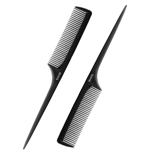 Miniatura 11 de RHOS Juego de peines para mujeres y hombres, 3 piezas, dientes anchos, cola de rata, peines para el pelo de tocador, peines desenredantes para todo