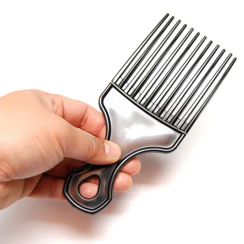 Miniatura 7 de (3 unidades) Peine de pelo negro Afro Pick Lift para desenredar peluca trenzada para hombre (3 unidades)