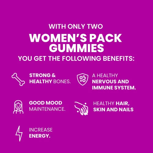 Miniatura 5 de Paquete de 6 multivitamínicos para mujer - Gomitas de vinagre de sidra de manzana - 360 gomitas multivitamínicas - Vitaminas para mujeres - Sabor a