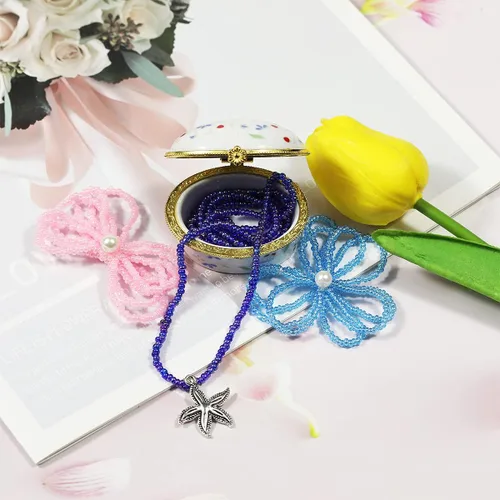 Miniatura 118 de Cuentas de semillas doradas transparentes de 4 mm al por mayor para hacer joyas, 110 gramos, aproximadamente 1600 piezas, cuentas de vidrio 6/0