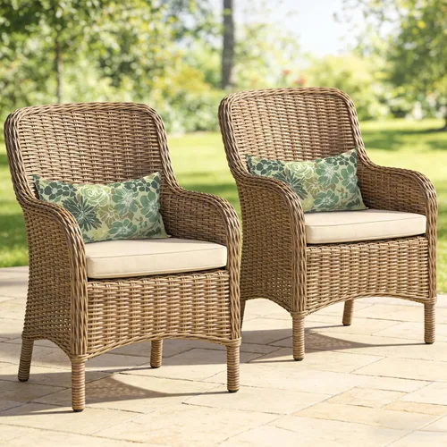 Miniatura 62 de Juego de 2 almohadas para exteriores de 16 x 16 pulgadas, repelentes al agua con interiores, para muebles de patio, hogar, jardín, geometría bohemia