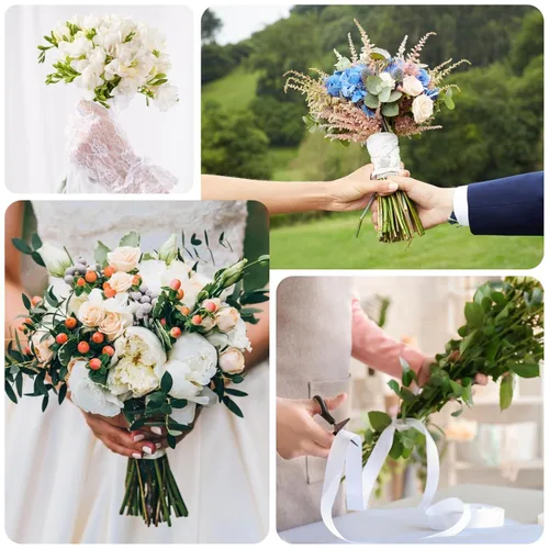Miniatura 7 de Kit de arreglos florales NESCCI con cinta floral verde y alambre, alambre para tallos florales de calibre 26, alambre floral de calibre 22, alfiler