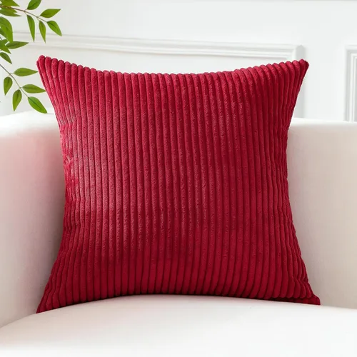 Miniatura 284 de Artscope Fundas de Almohada de Pana a Rayas Acogedoras Súper Suaves Decorativas Cuadradas Fundas de Cojín para Sofá Sillón Dormitorio Decoración