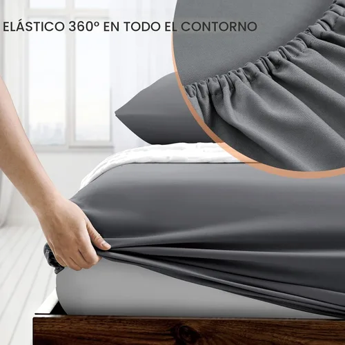 Miniatura 3 de FreshCulture Sábana Bajera Ajustable Tamaño King Solamente - Sábana Bajera de Calidad Hotelera Tamaño King - Ultra Suave y Transpirable - Microfibra