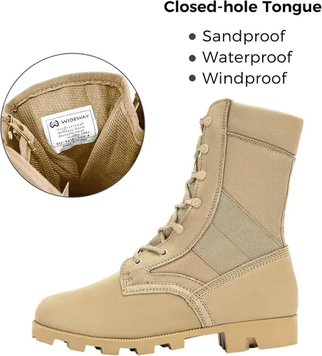 Miniatura 4 de WIDEWAY Botas tácticas del ejército para hombre botas de combate ligeras botas de selva botas de trabajo militares botas de desierto