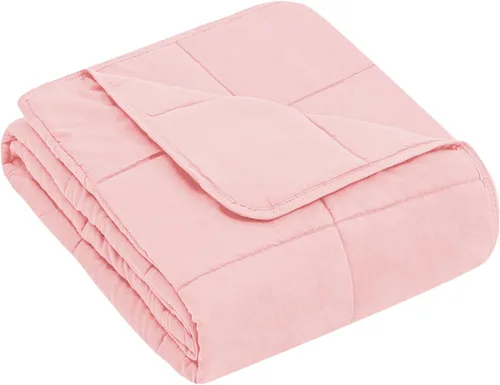 Miniatura 59 de yescool - Manta con peso, 7 libras, fresca, transpirable, con cuentas de cristal prémium, lavable a máquina, para dormir, 60-90 libras, 41 x 60 Gris