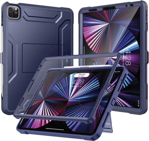 Miniatura 10 de Soke Funda para iPad Pro de 11 pulgadas 2022/2021/2020/2018/iPad Air de 5ª/4ª generación, protector de pantalla integrado - Compatible con carga