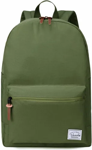 Miniatura 10 de VASCHY Mochila escolar, unisex, delgada, ligera, resistente al agua, para hombres y mujeres, mochila escolar universitaria, bolsa de viaje Black Camo