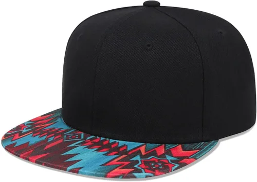 Miniatura 20 de Quanhaigou - Gorra con visera para hombre y mujer, estilo Hip Hop, con visera plana colorida, gorra de béisbol ajustable para adolescentes Coco Rojo