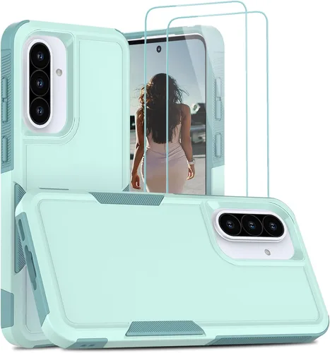 Miniatura 32 de Jeylly Compatible con Samsung Galaxy A22 5G Funda, Funda Samsung A22 5G con 2pcs protectores de pantalla de vidrio templado