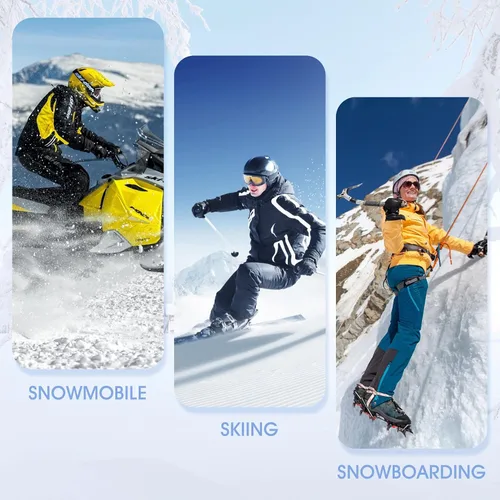Miniatura 6 de Century Star Guantes de esquí para hombres y mujeres, guantes de nieve para pantalla táctil, impermeables, cálidos, guantes de snowboard para moto