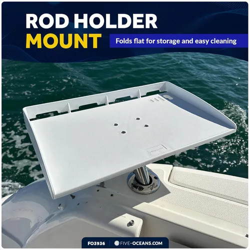 Miniatura 7 de Five Oceans Tabla de cortar para barco, 20 x 12 pulgadas - Mesa de filete premium con soporte para barra, ranura para cuchillo, almacenamiento