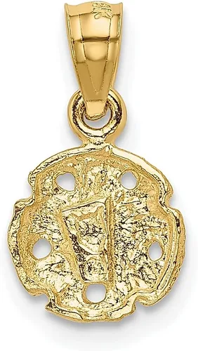 Miniatura 3 de Collar con dije de estrella de mar de oro amarillo de 14 quilates con diseño de estrella de mar y dólar de arena y conchas de mar, joyería fina