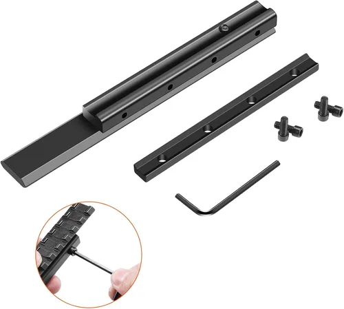 Miniatura 6 de LONSEL Adaptador Convertidor de Carril de Cola de Milano de 11mm a Picatinny de 21mm - 155mm/6.1" de Largo Montura de Mira de Perfil Bajo