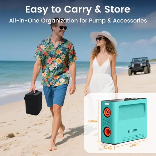 Miniatura 8 de Electric Paddle Board Pump 150PSI - 4X Faster SUP Pump, Auto Air Compressor for SUP, Car Tires, Bike, Ball, Kayak, Tent, Float