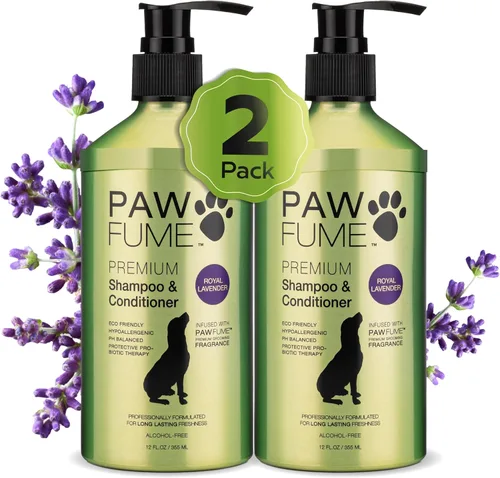 Miniatura 16 de PAWFUME Champú y Acondicionador para Caída de Pelo de Perro, Lavanda Real, 1 Paquete – Nutrir y Desenredar para un Abrigo Sedoso y Suave