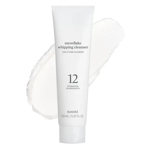 NOONI Limpieza facial - Limpiador batido de copo de nieve | Cuidado de la piel de vidrio coreano, Kbeauty, lavado facial, elimina impurezas,