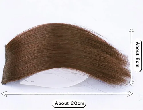 Miniatura 3 de Extensión de cabello sintético sin costuras con clip para cabello fino para mujeres, 7.9 in, marrón claro