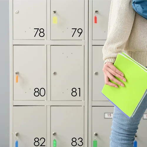 Miniatura 4 de Zonon 88 piezas de 8 hojas de calcomanías de números para buzón de correo de regreso a clases, autoadhesivas, impermeables, números de vinilo