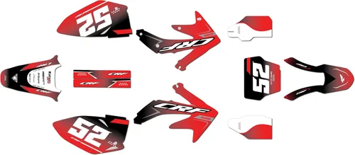 Miniatura 3 de Kit de gráficos Kalair GFX para Honda CRF 450R (2005-2007) Serie Ominous Cian 09 Mil - Kit de calcomanías y adhesivos de gráficos personalizados