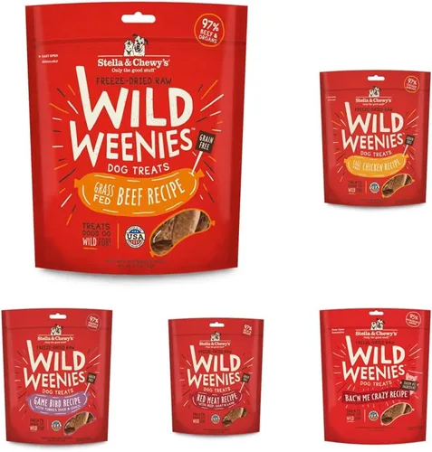 Miniatura 9 de Stella & Chewy's Golosinas para perros Wild Weenies crudas liofilizadas – Golosinas de entrenamiento con alto contenido de proteínas para perros