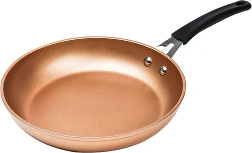 Ecolution Cerámica de titanio, fácil de limpiar, mango de silicona antiadherente que se mantiene fresco, sartén de 11 pulgadas, cobre