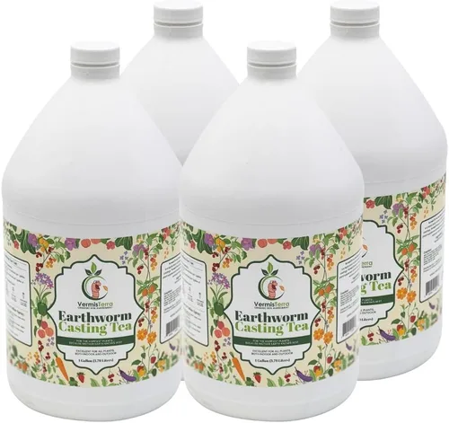 Miniatura 13 de VermisTerra Té de Humus de Lombriz - Té orgánico de gusano con algas marinas - Galón - Protector de suelo y acondicionador concentrado - Enzimas